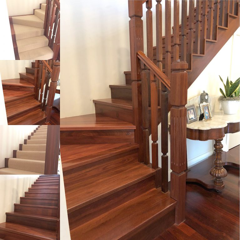 Staircase Makeover Before and After Staircase makeover photos by Timber Floors Pty Ltd